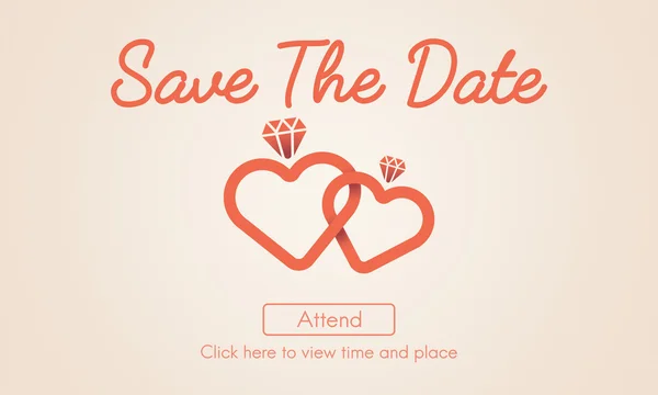 Template with save the date concept — Stock Photo, Image