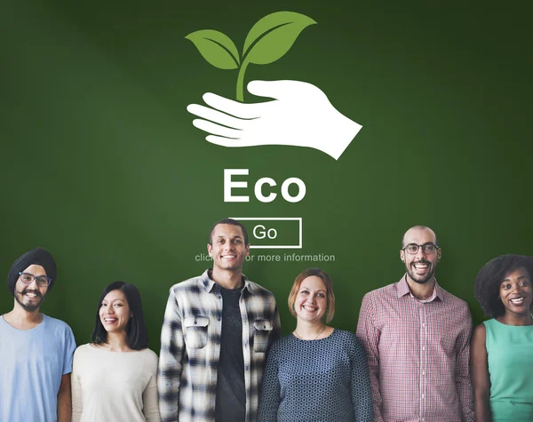 Diversità persone con eco — Foto Stock