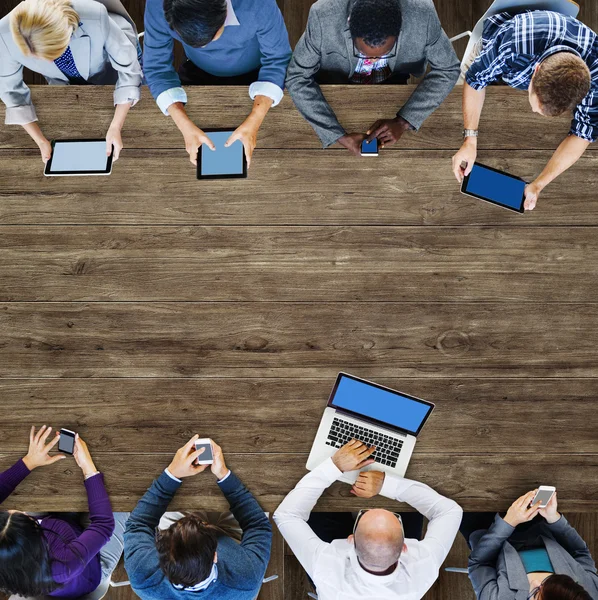 Business Team Concetto di tecnologia di connessione — Foto Stock