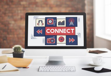 Oda ofis içinde bilgisayar