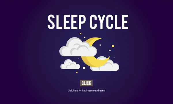 Template with sleep cycle concept — Stock Photo, Image