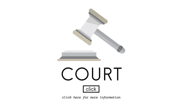 Sablon bíróság koncepció — Stock Fotó