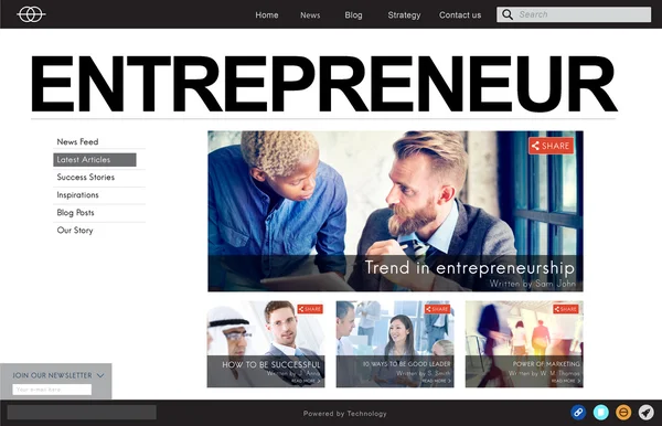 Homepage und E-Business-Handel — Stockfoto