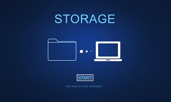 Šablona s konceptem, skladování — Stock fotografie