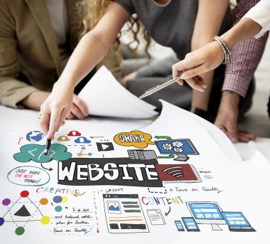 afiş ve Web sitesi çalışma tasarımcılar