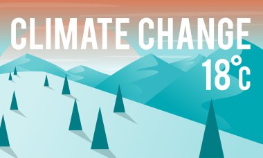 İklim değişikliği konsepti ile şablonu
