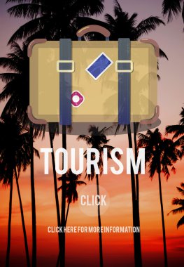 Siluet Hindistan cevizi hurma ağacı