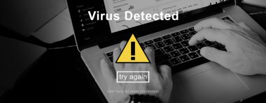 virüs bulmak kavramı ile dizüstü bilgisayar