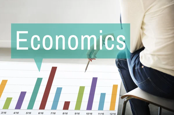 Poster con economia Concetto — Foto Stock