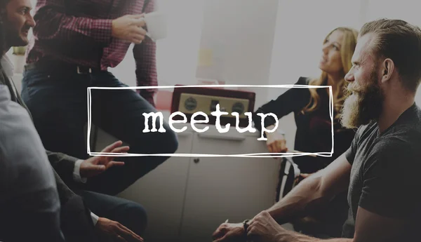 Ludzie biznesu, dyskusji i Meetup — Zdjęcie stockowe