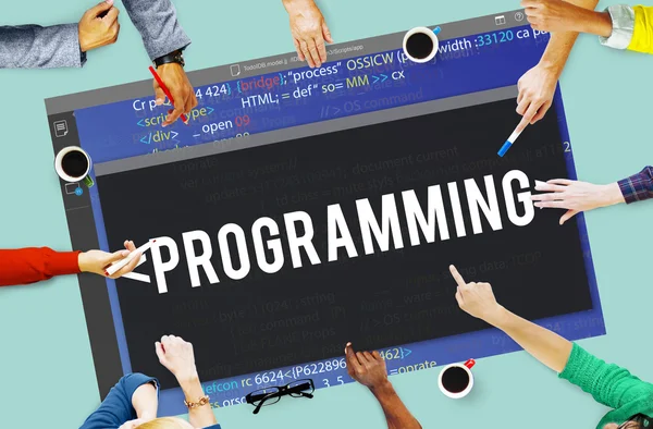 Programlama ve dijital teknoloji kavramı — Stok fotoğraf