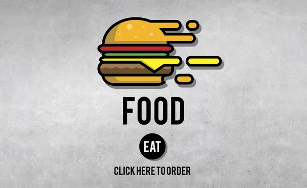 Graficzny i kolorowe burger — Zdjęcie stockowe
