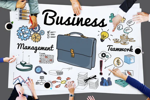 Business Team werken met businessconcept — Stockfoto