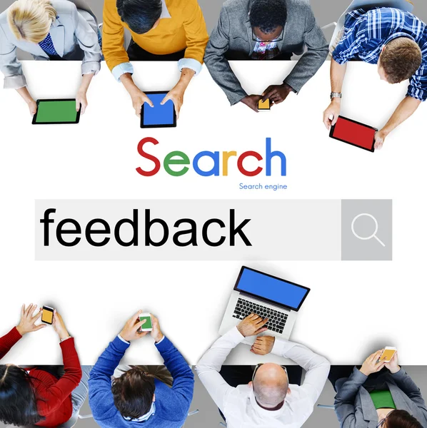 Perguntas frequentes sobre o feedback Conceito — Fotografia de Stock