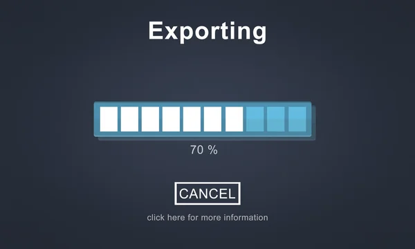 Modello con concetto di esportazione — Foto Stock