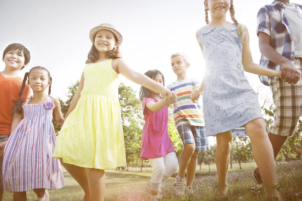 Children playing outdoors — Stock Photo, Image