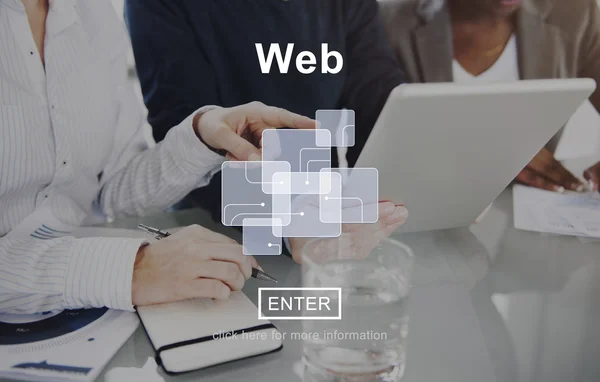 Web sitesi, Internet ağ kavramı — Stok fotoğraf