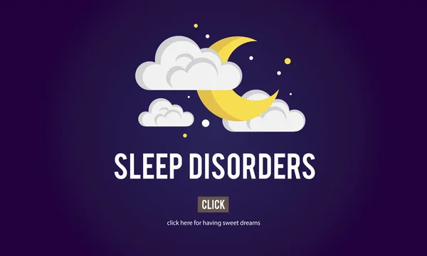 Szablon z koncepcją zaburzenia snu — Zdjęcie stockowe