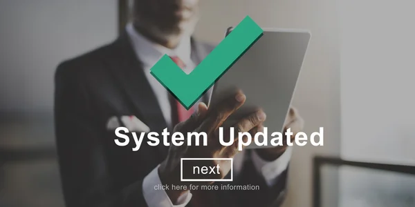 Systemet uppdateras uppgradering koncept — Stockfoto