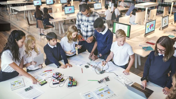 Pupils having lesson at school — Stock Photo, Image