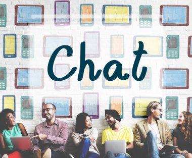 çeşitlilik arkadaşları ile sohbet duvarının yakınında