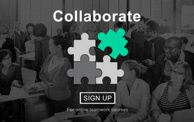 İş ekibi birlikte çalışıyor.