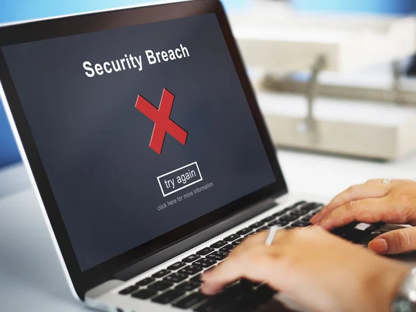 Security Breach Hacker — Stock Photo, Image