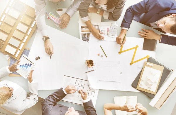 Gruppo di imprenditori al lavoro — Foto Stock