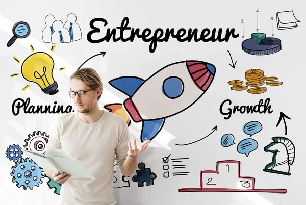 起業家と働くビジネスマン — ストック写真