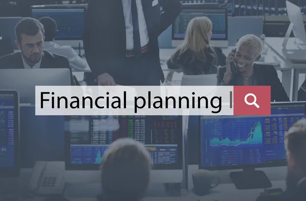 Business people working and financial planning — Stock Photo, Image