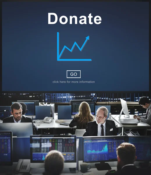 Imprenditori e donazioni — Foto Stock