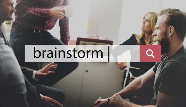 Negócios discutindo e Brainstorm — Fotografia de Stock