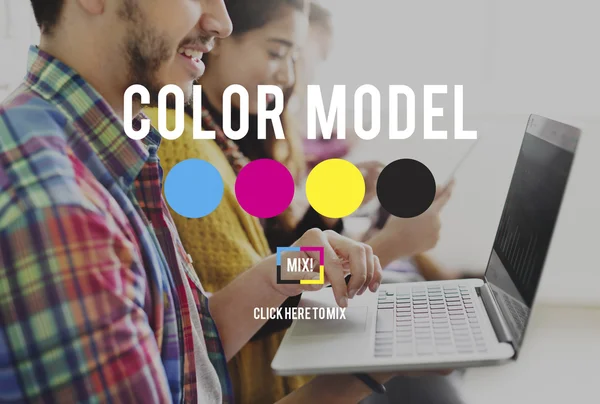 Diversidad de personas y modelo de color — Foto de Stock