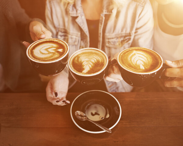 Women Friends Enjoy Coffee 