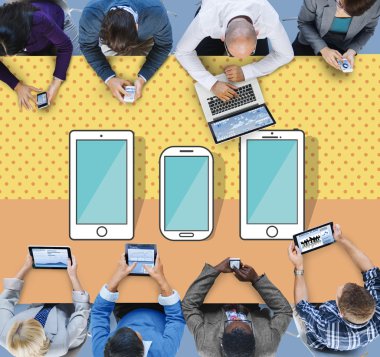 Ofiste çalışan iş ekibi.