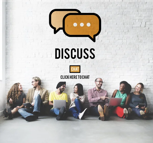 Discuter concept et diversité personnes — Photo