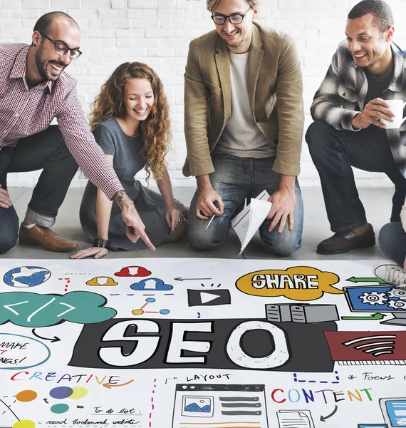 Seo concetto e diversità persone — Foto Stock