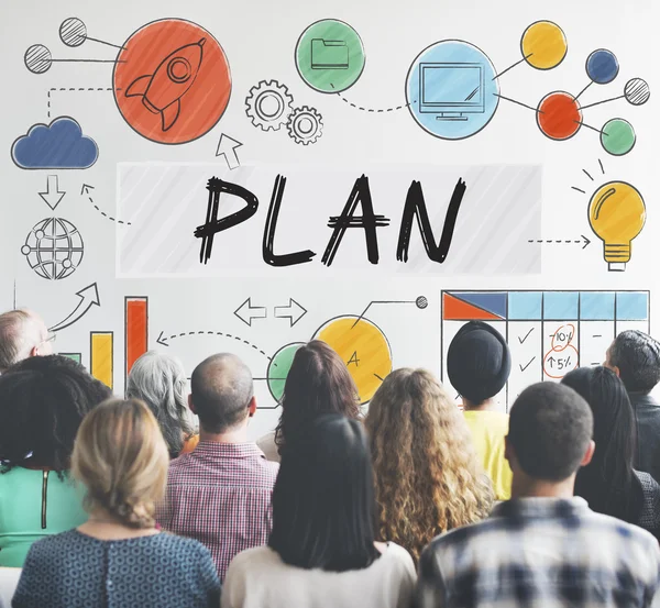 Concepto de plan y diversidad de personas — Foto de Stock