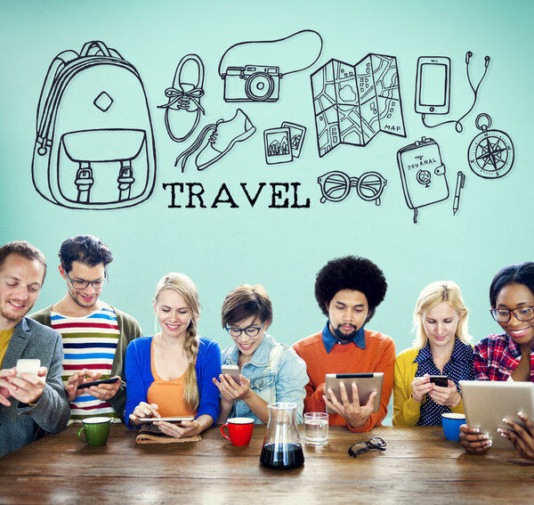 Diversity People and Travel Concept  