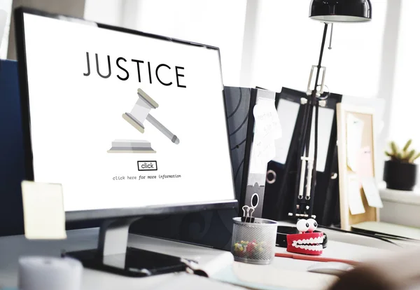 Computer on working table — Stock Photo, Image