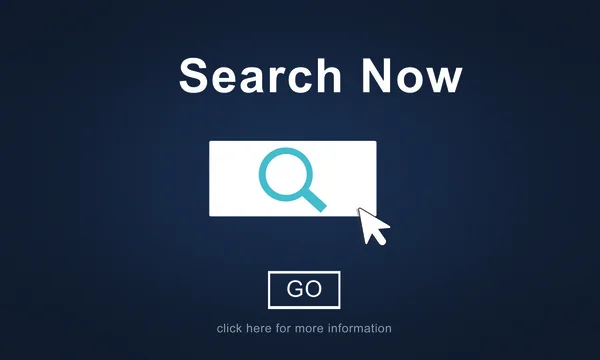 Modello con il concetto di ricerca ora — Foto Stock