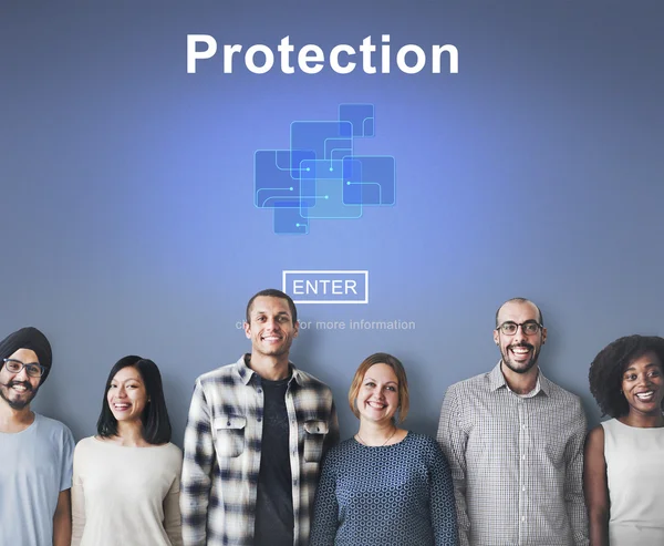 Concepto de protección y diversidad personas — Foto de Stock