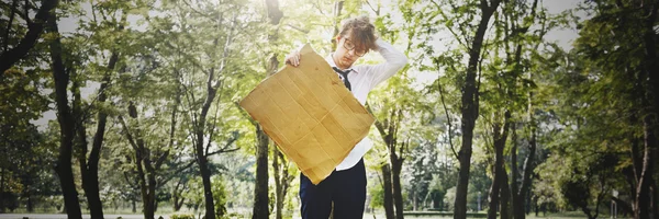 Empresario con vacío en blanco — Foto de Stock