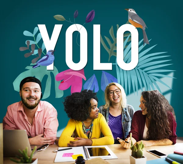 Yolo Motivationskonzept — Stockfoto