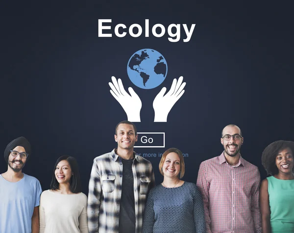 Ecologie concept en diversiteit mensen — Stockfoto
