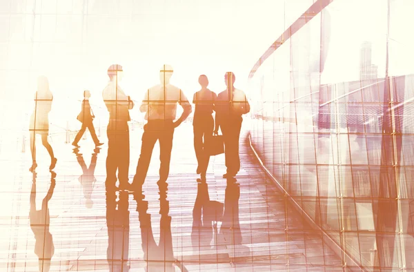 Silhouettes of Business group — Stock Photo, Image