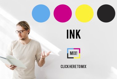 işadamı mürekkep ile çalışma