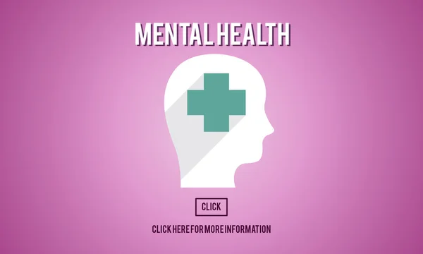 Template with mental health concept — Stock Photo, Image