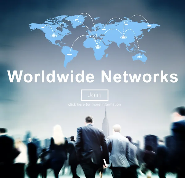 Mensen uit het bedrijfsleven met wereldwijde netwerken Concept — Stockfoto