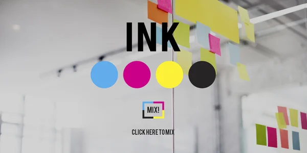 Ink Abstract Arty Colores del patrón —  Fotos de Stock